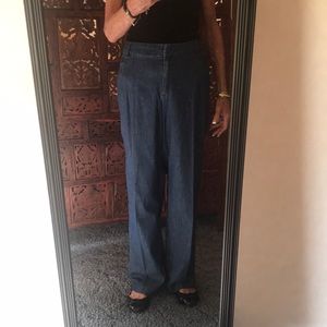 💙👖Chico’s 16/18 Blue Wide Straight Leg Jeans
